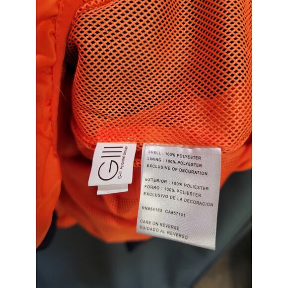 NFL Mens Denver Broncos Jacket 1/4 Zip Pullover Orange Windbreaker NEW WITH TAGS - Picture 8 of 8